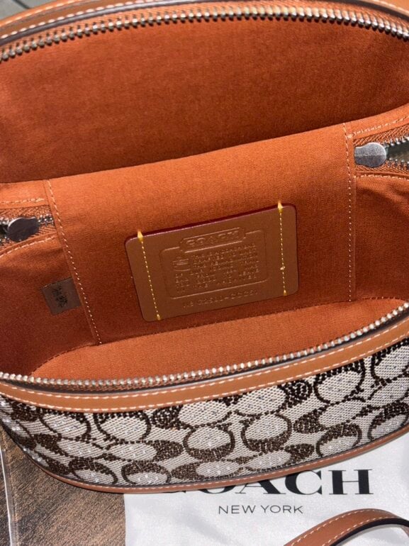 Coach Signature Vanity Crossbody Bag – Khaki Saddle