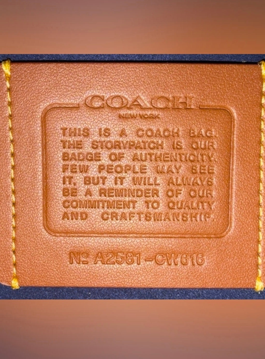 Coach empire 28 navy blue color