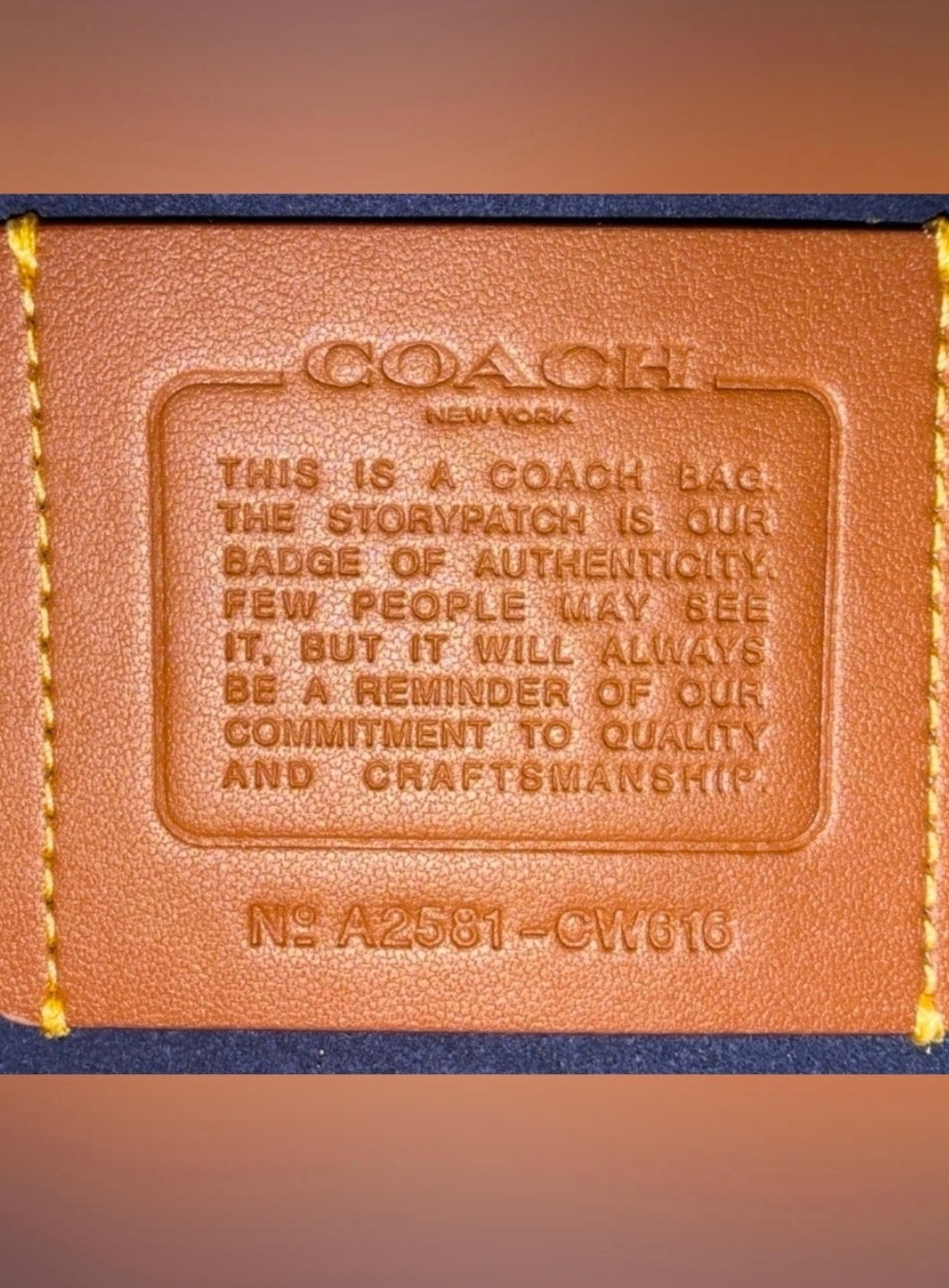 Coach empire 28 navy blue color