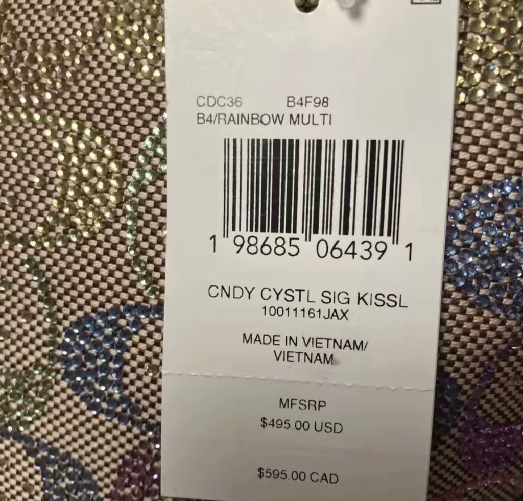 Coach Kisslock Frame Bag – Signature Rainbow Canvas