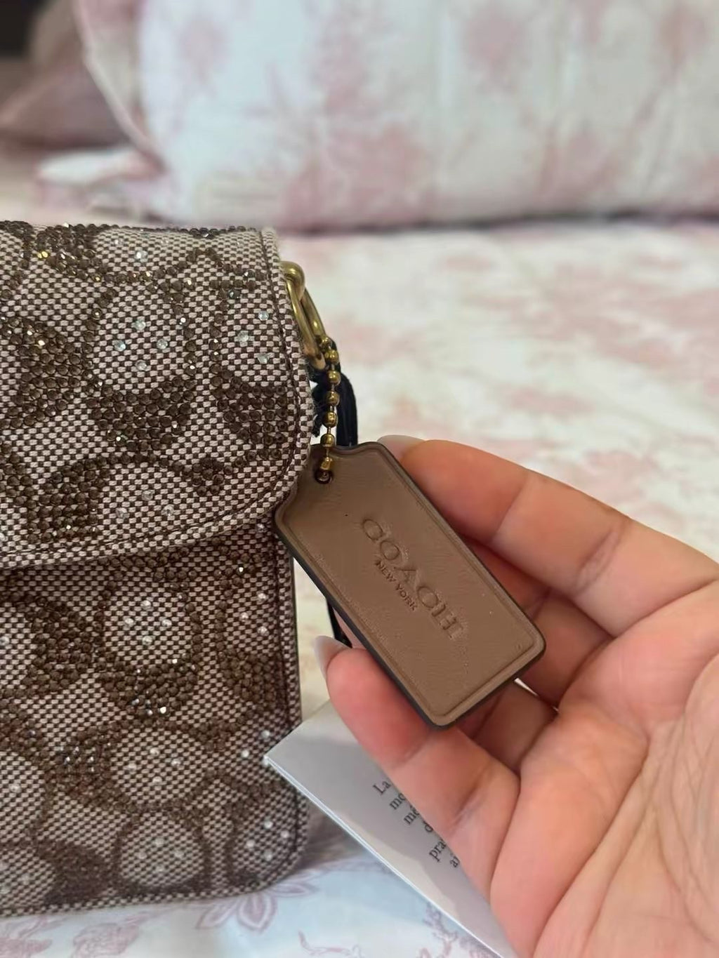 Crystal tabby coach bag