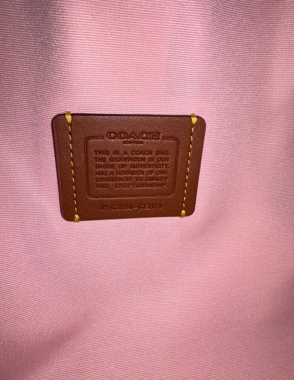 Coach Mini Teri Pink Denim Small Shoulder/Crossbody Bag Gold Hardware Strap