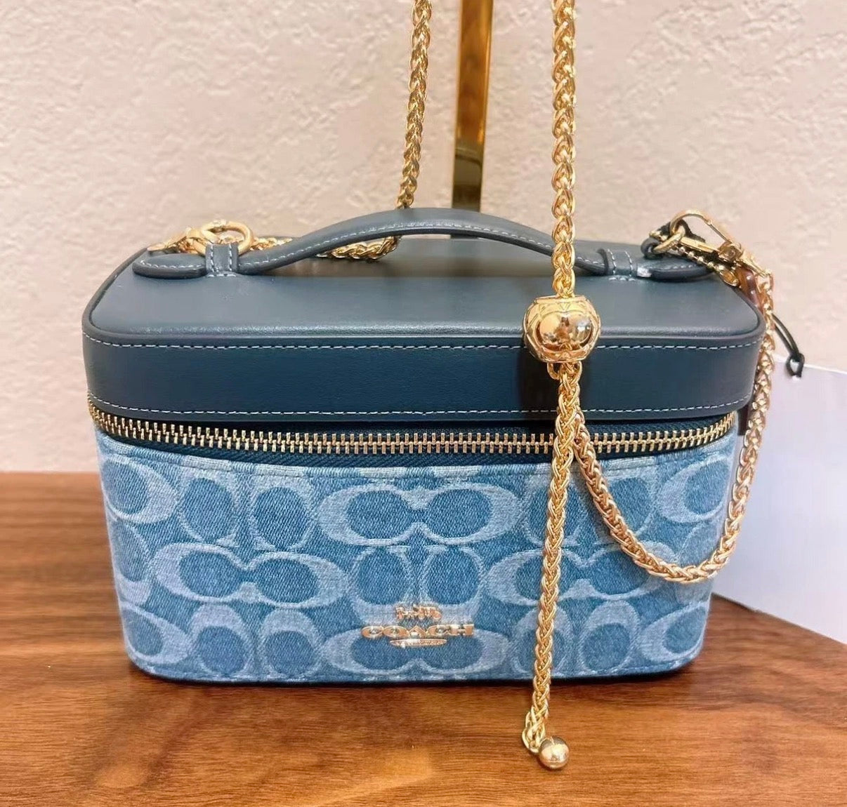 Coach Denim Signature Vanity Crossbody Bag – Blue