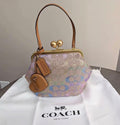 Coach Kisslock Signature Bag – Pastel Rainbow Edition 🌈✨