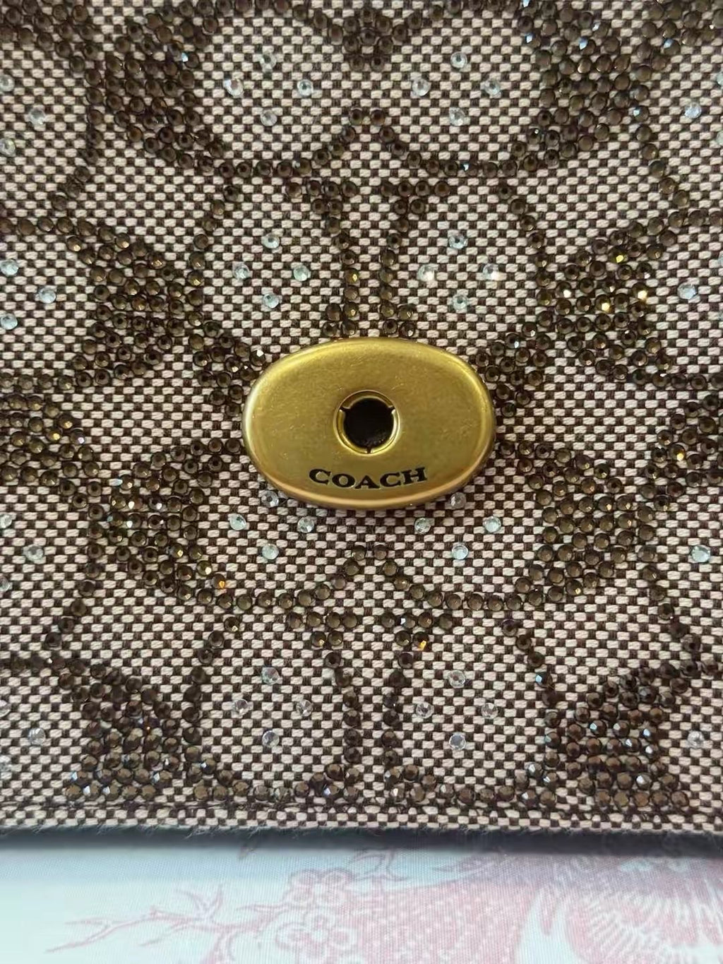 Crystal tabby coach bag