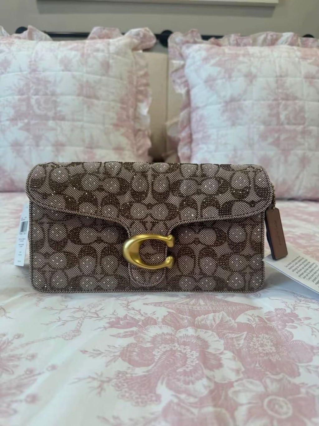 Crystal tabby coach bag