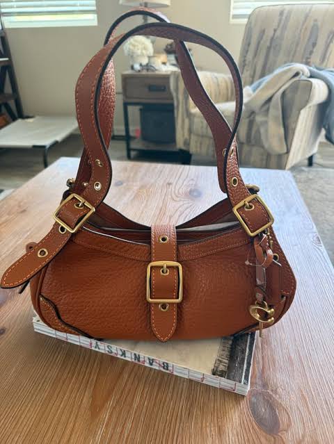 Coach drifter orange leather bag