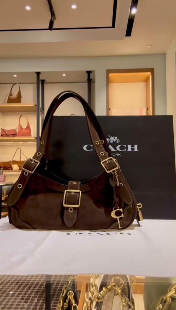chocolate brown drifter coach bag